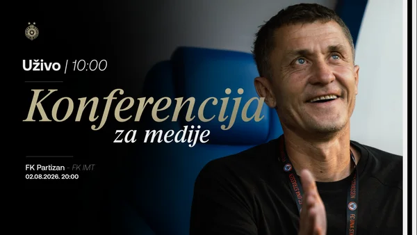 Konferencija za medije pred utakmicu 3. kola Mozzart Bet SLS FK Partizan - FK IMT