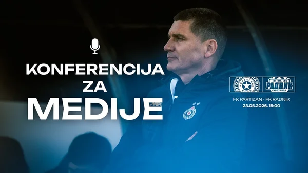 Konferencija za medije pred utakmicu 7. kola plej ofa Mozzart Bet SLS FK Partizan - FK Radnik