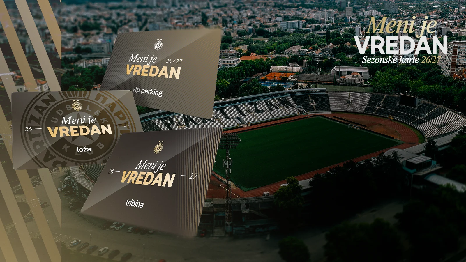Meni je VREDAN: Prodaja sezonskih ulaznica FK Partizan za sezonu 2026/27