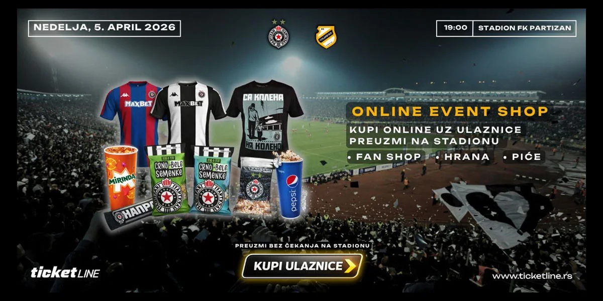 Premium ponuda za sve navijače – potpuni ugođaj na mečevima Partizana uz opciju Event Shop