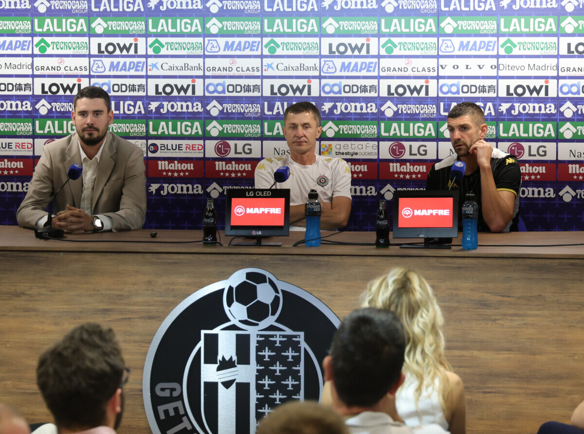 Konferencija za medije pred prvi meč plej ofa Lige Konferencije Getafe CF - FK Partizan